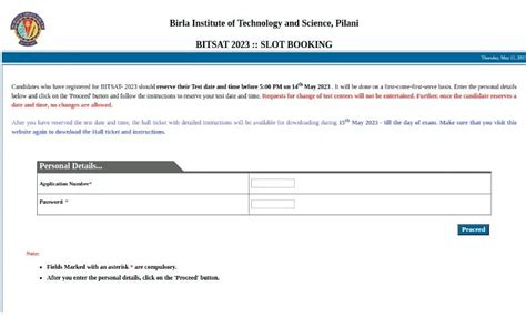 bitsat slot
